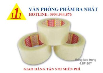băng keo, băng keo trong, băng keo trong cuộn lớn, băng keo trong 4.8F 80Y, keo trong 4.8F 80Y