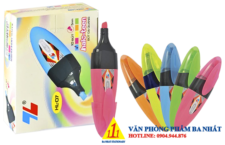 bút dạ quang Thiên Long, bút dạ quang HL- 07 nhiều màu, bút dạ quang 2 đầu, bút màu dạ quang HL07, bút dạ quang HL 07, bộ bút dạ quang, mua viết dạ quang Hl-07, bút dạ quang nhỏ