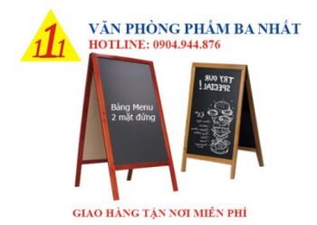 Bảng menu gỗ 2 mặt đứng ROMANA - VPP Ba Nhất
