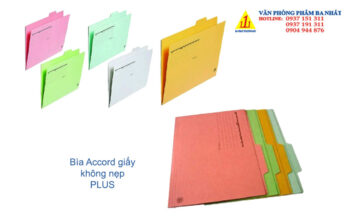 bìa acco giấy PLUS không nẹp, bìa Accord giấy không nẹp PLUS