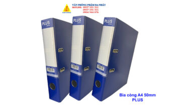 bìa còng A4 5F PLUS 1 mặt simili, Bìa còng Plus A4 50mm