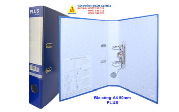bìa còng A4 5F PLUS 1 mặt simili, Bìa còng Plus A4 50mm
