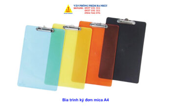 bìa trình ký đơn mica A4