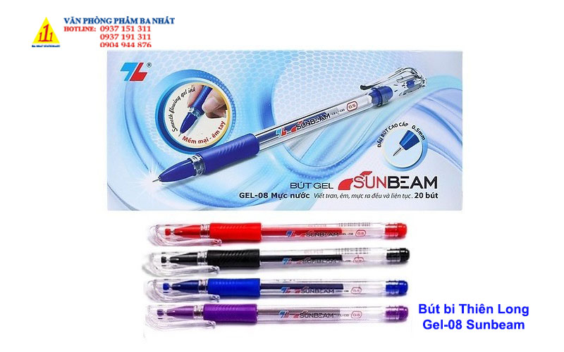 bút bi sunbeam gel-08, bút gel Thiên Long Gel-08 sunbeam