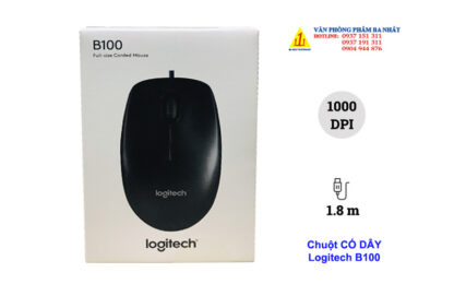 chuột có dây LOGITECH B100, chuột có dây USB logitech B100