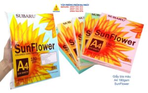 giấy bìa màu A4 Sunflower subaru
