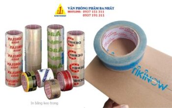 Băng Keo In Logo Nền Trong - VPP Ba Nhất