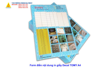 decal tomy A4