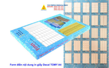 decal tomy A4