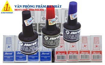 mực dấu horse màu xanh đỏ đen chính hãng