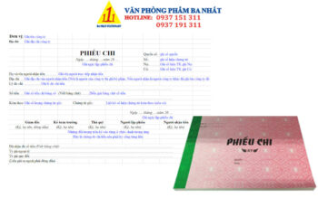 phiếu chi 1 liên, phiếu chi tiền 1 liên