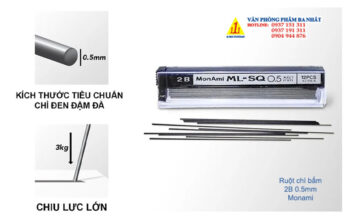 ruột bút chì bấm 2b 0.5mm MONAMI