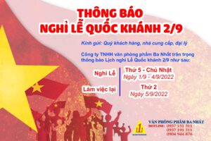 thông báo nghỉ lễ quốc khánh