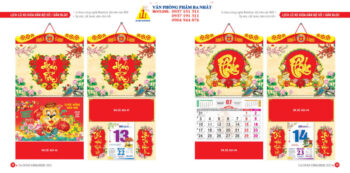 lịch bloc, lịch bloc lò xo giữa, in lịch bloc 2023