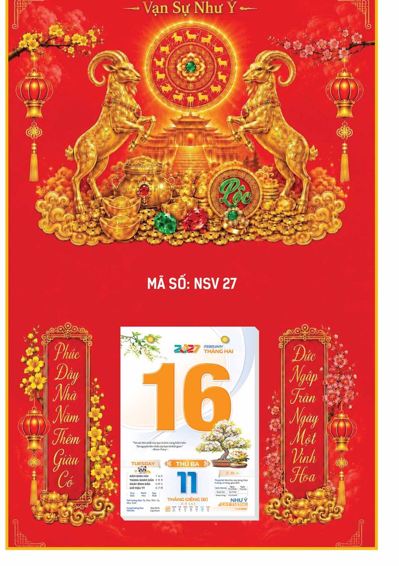 Xu hướng thiết kế lịch treo tường 2027